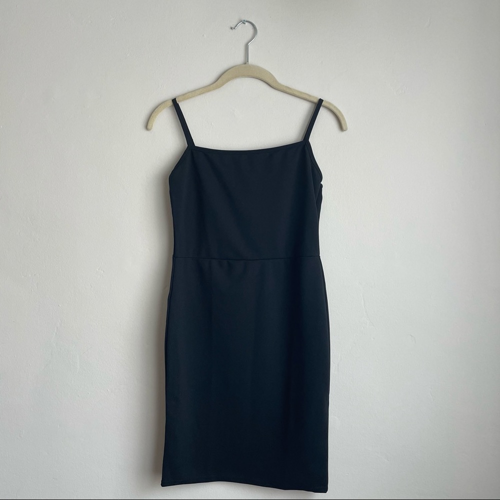 Nasty Gal Sleeveless Black Fitted Dress